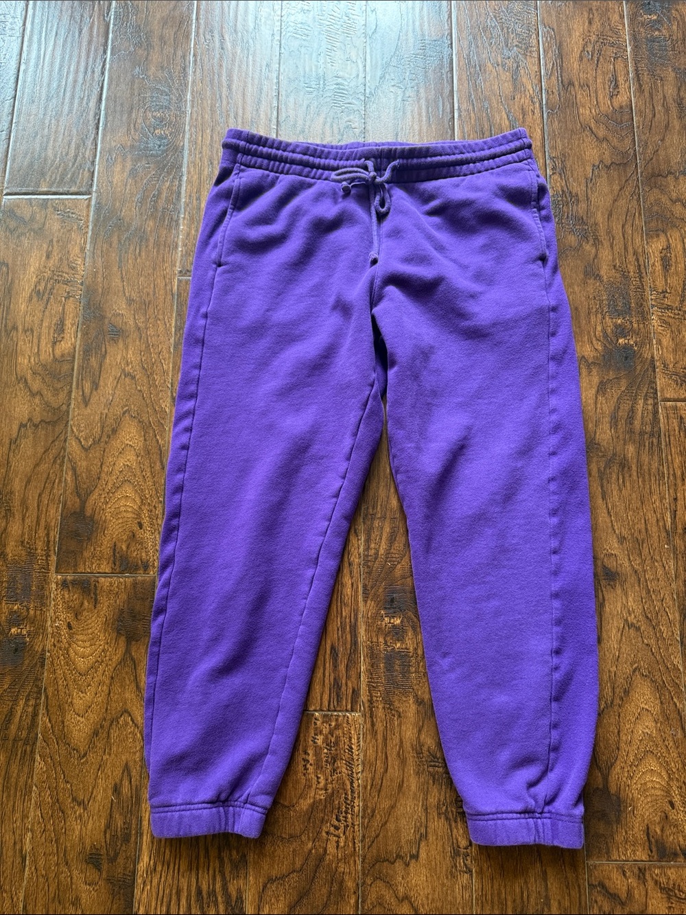 TNA Aritizia CozyAF Purple Fleece Joggers with Drawstring Waist, size large